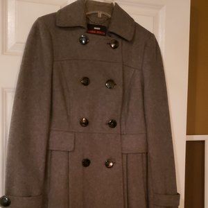 Miss Sixty M60 - Women's Light Grey Long Sleeves Double Breasted Pea Coat